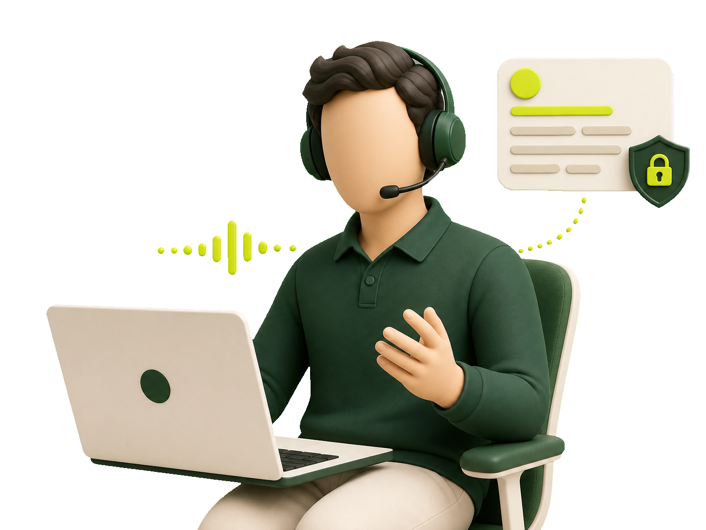 A sales representative receiving a private BlinkQ coaching hint during a live call